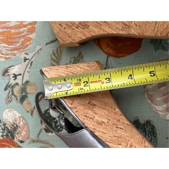 Calvin Klein Heidy Platform Cork Wedge Heels, Slingback Pumps, Sz 8.5 - Picture 7 of 11